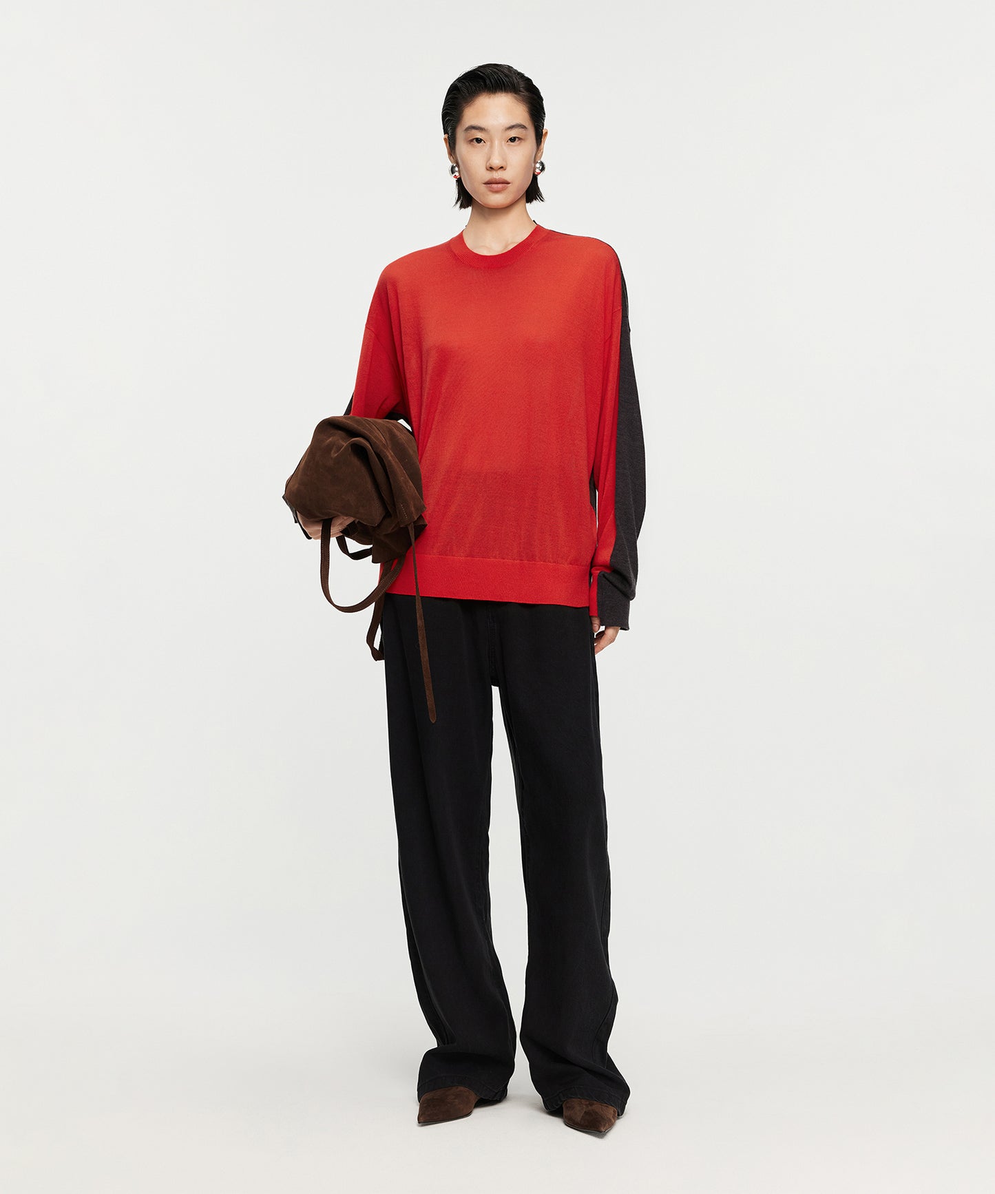 Two-Tone Merino Wool Sweater