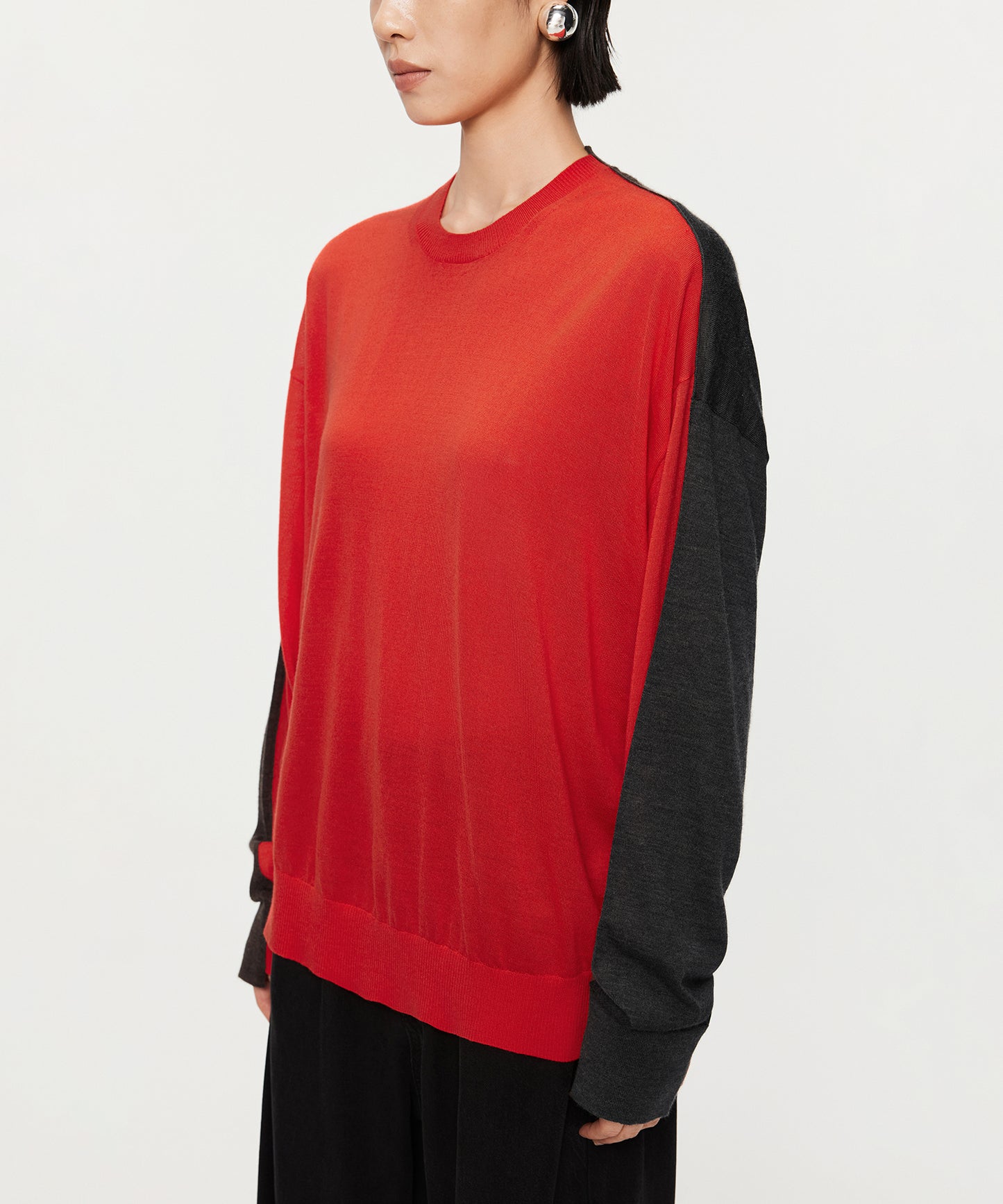 Two-Tone Merino Wool Sweater