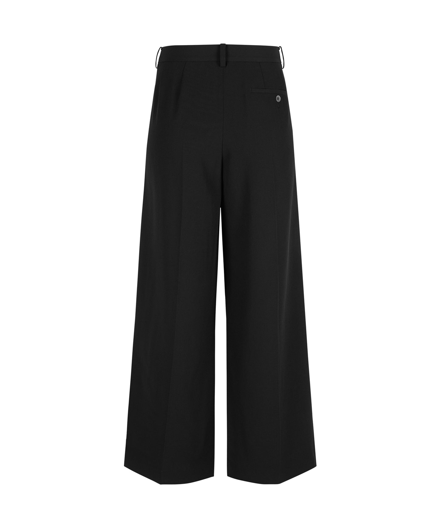 Mannish Wide-Leg Wrap Trousers