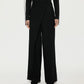 Mannish Wide-Leg Wrap Trousers