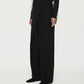 Mannish Wide-Leg Wrap Trousers