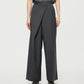 Mannish Wide-Leg Wrap Trousers