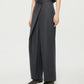 Mannish Wide-Leg Wrap Trousers