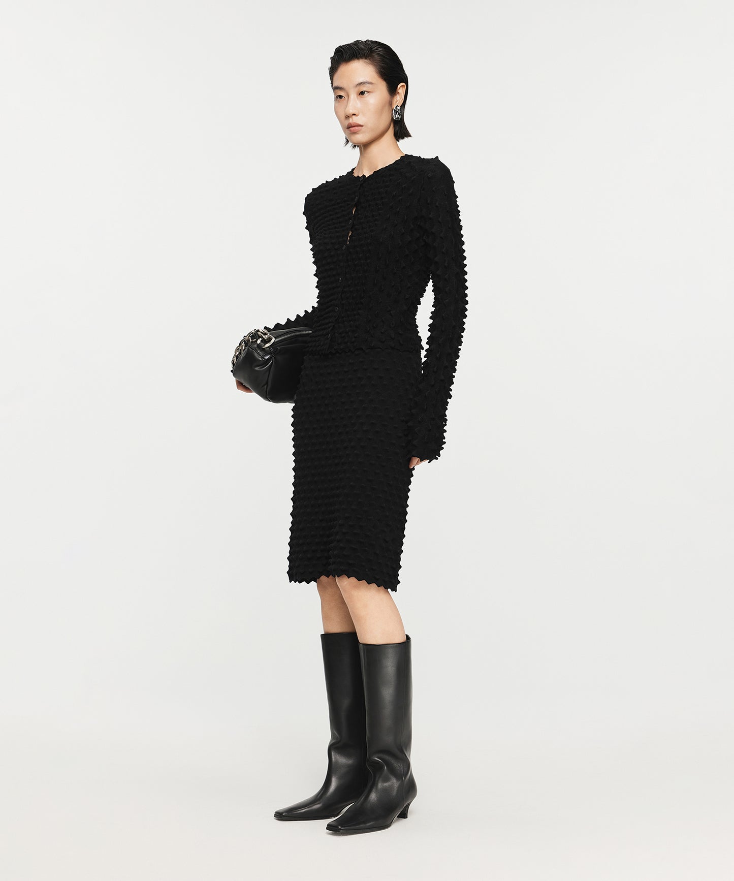 Unique Three-dimensional Knit Skirt