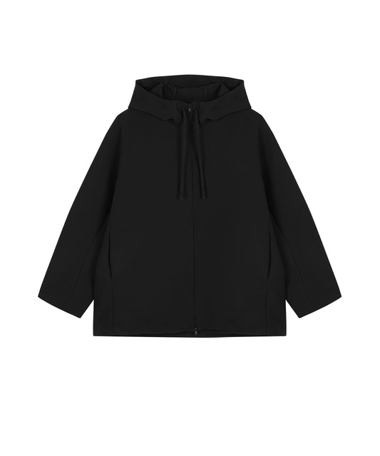 Oversized Zip-Up Hooded Jacket