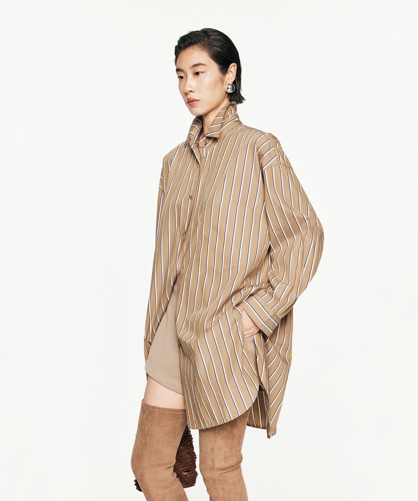 Luxury Oversized Striped Shirt