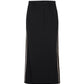 Velour Ribbon Sideline Maxi Skirt