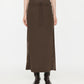 Velour Ribbon Sideline Maxi Skirt