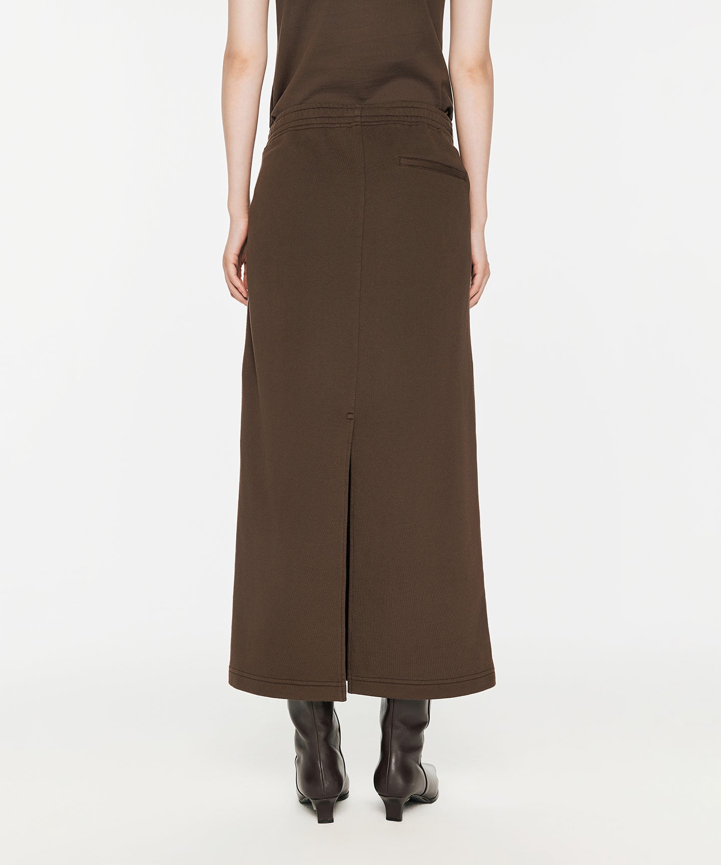 Velour Ribbon Sideline Maxi Skirt