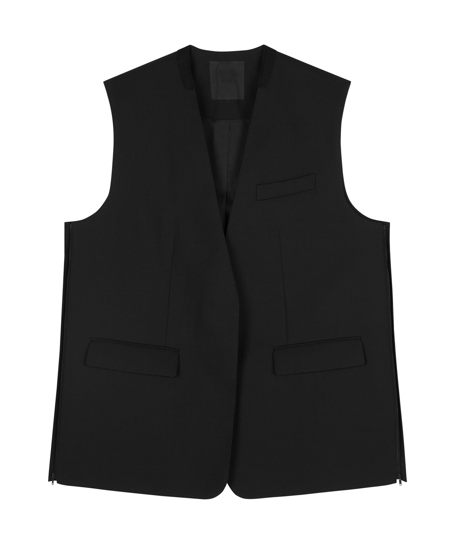 Sleek Mid-length Blazer Vest