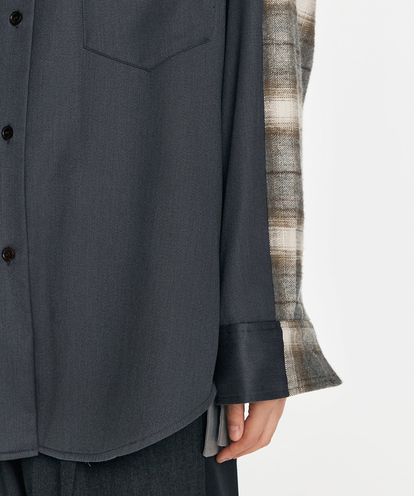 Plaid-blend Wool Shirt