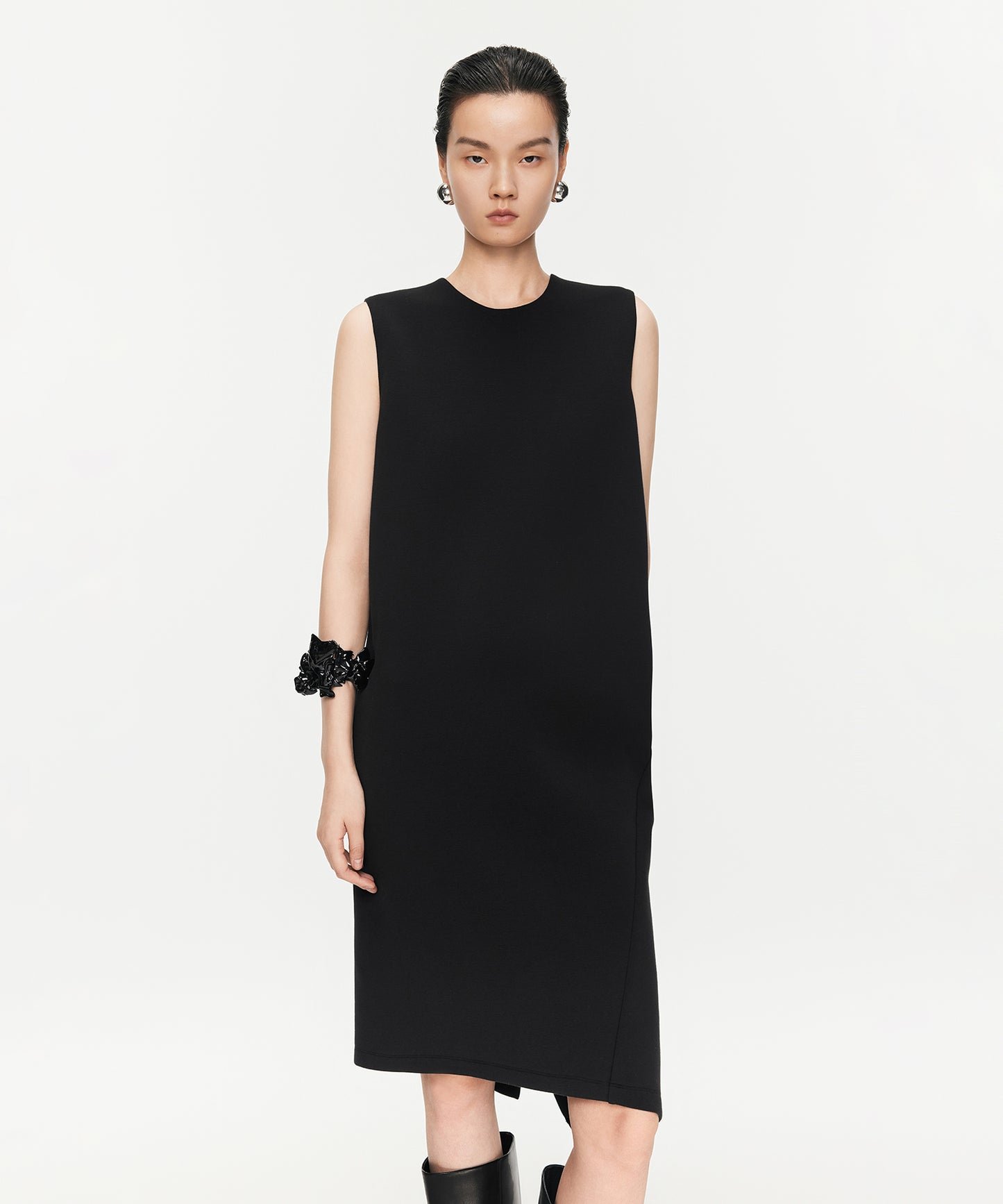 Minimalist Sleeveless Double Knit Dress