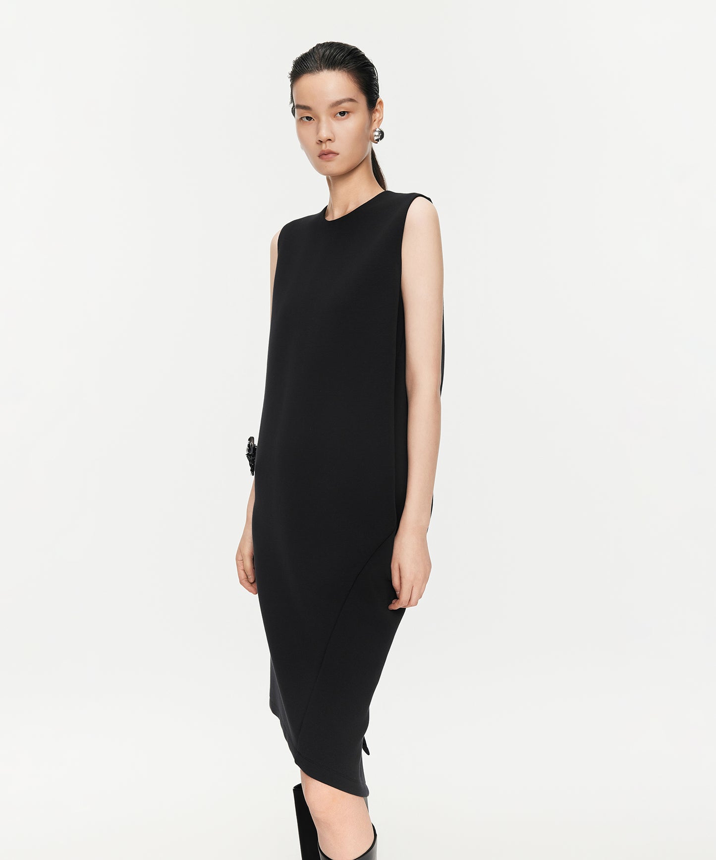 Minimalist Sleeveless Double Knit Dress