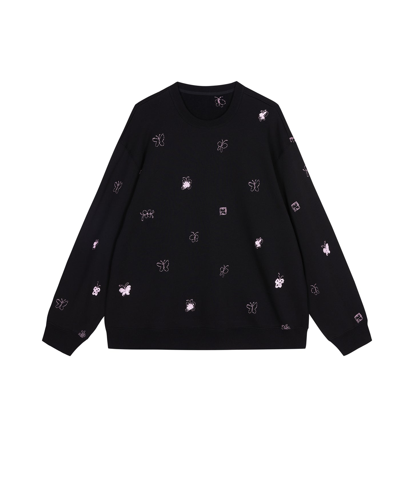 3D Butterfly Embroidered Sweatshirt