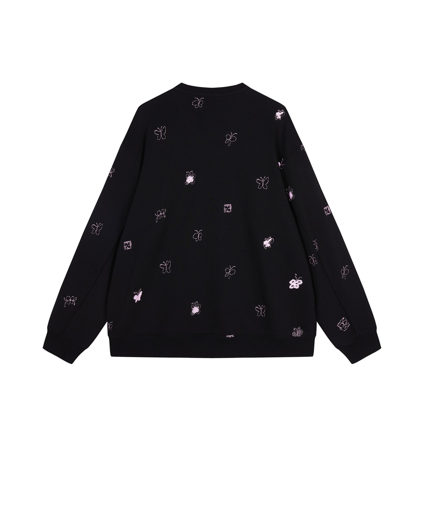 3D Butterfly Embroidered Sweatshirt