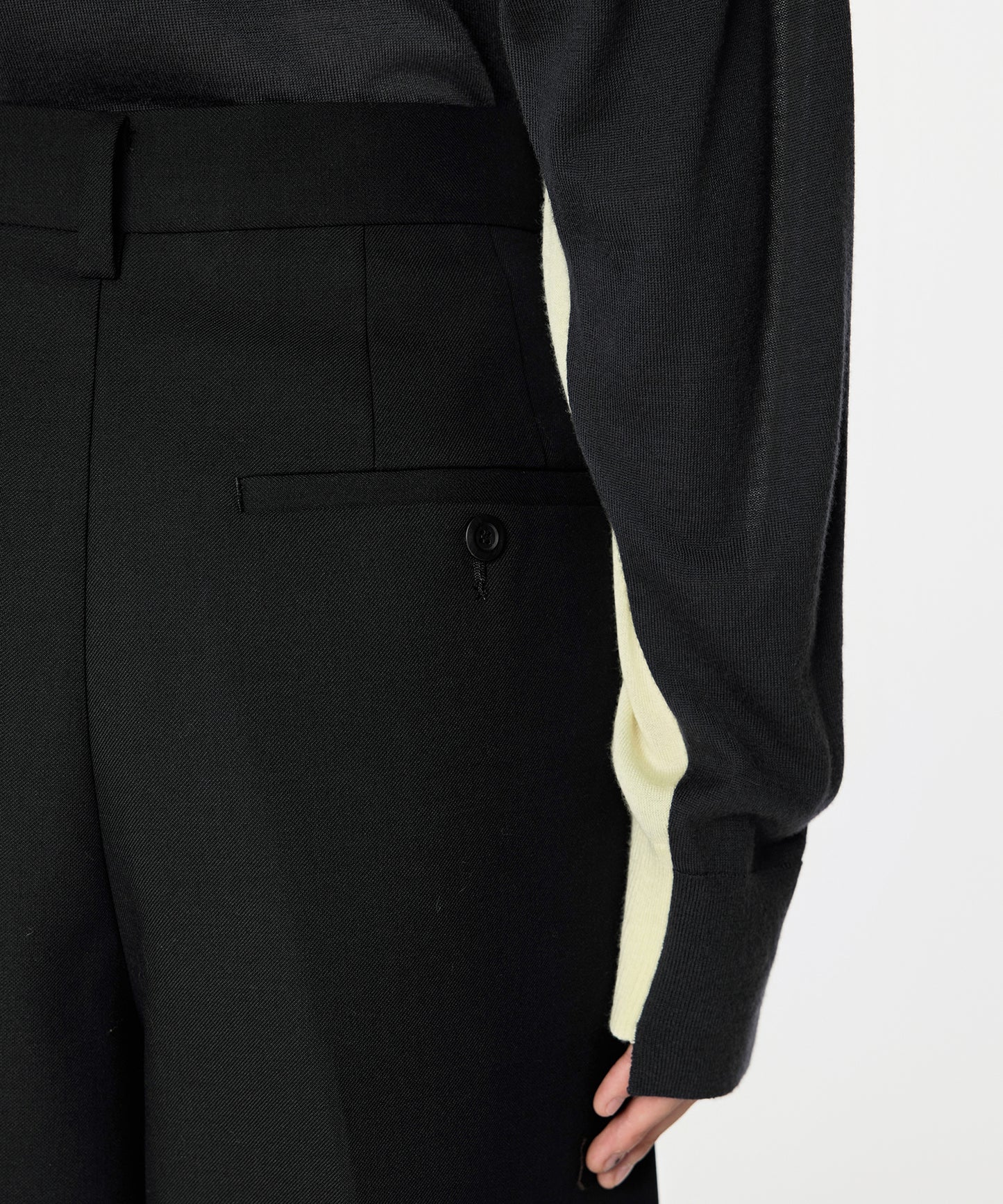 Elegant Two-tone Wide-leg Trousers