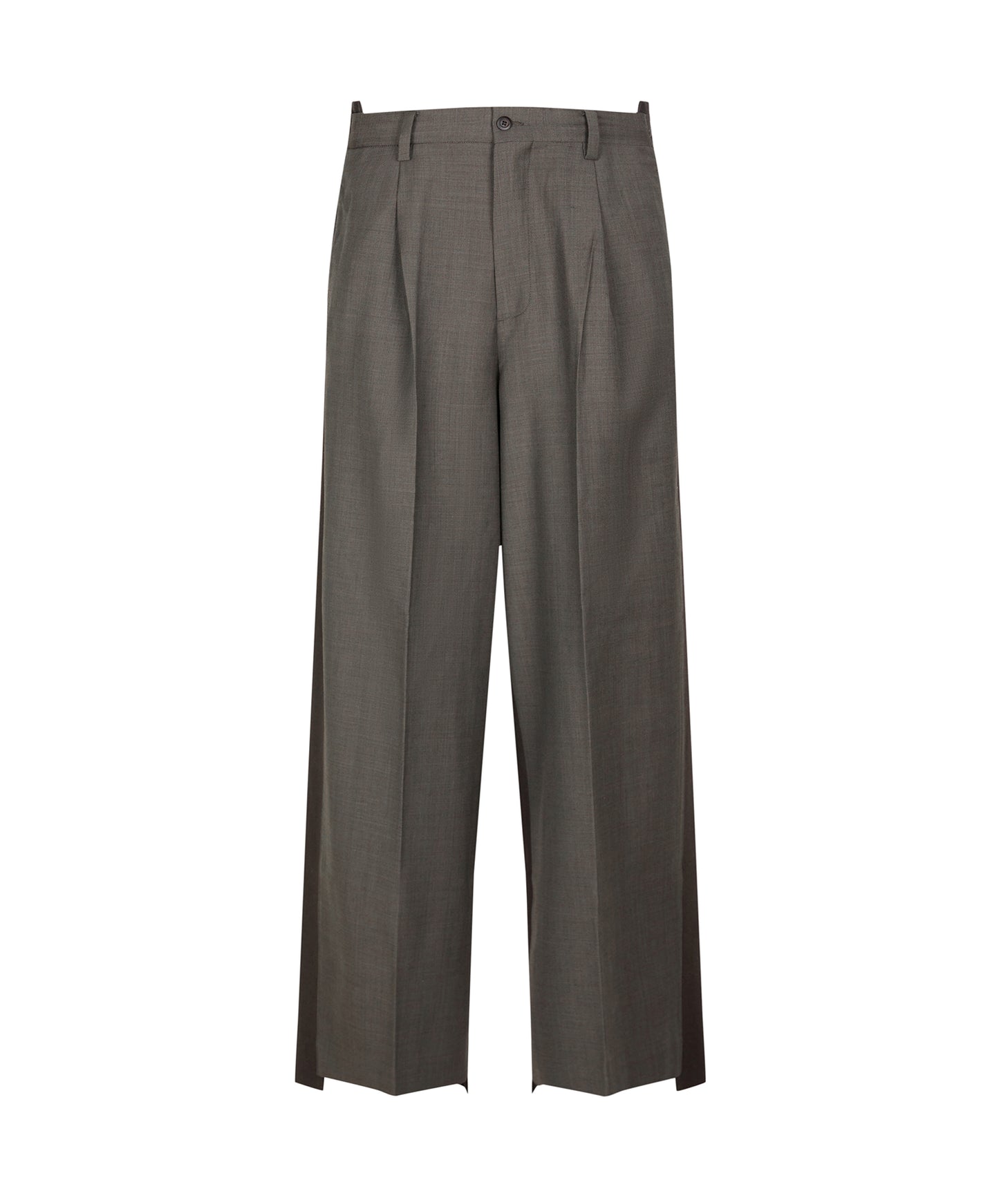 Elegant Two-tone Wide-leg Trousers