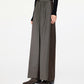 Elegant Two-tone Wide-leg Trousers