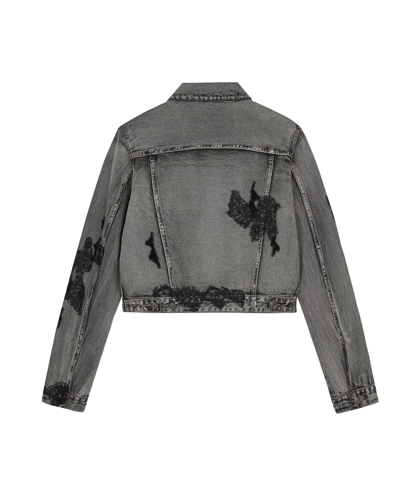 Lace-trimmed Distressed Jacket