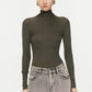 Textured Metallic High-neck Sweater