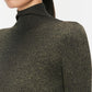 Textured Metallic High-neck Sweater