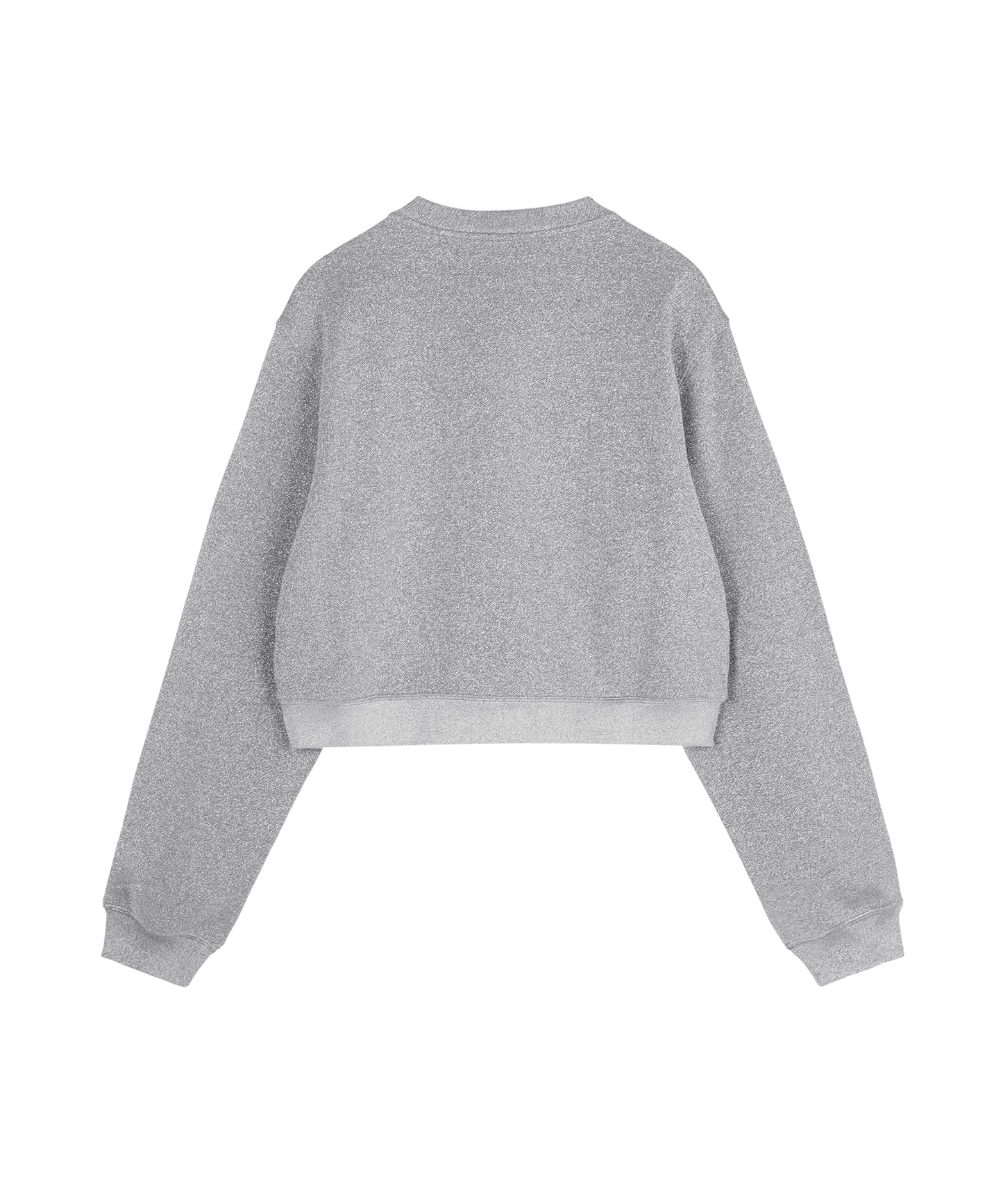 Metallic Cropped Sweatshirt