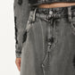 Lace-trimmed Distressed Skirt