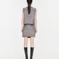 Fringed Wool Tweed Vest