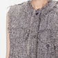 Fringed Wool Tweed Vest