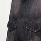 Cropped Denim Down Vest