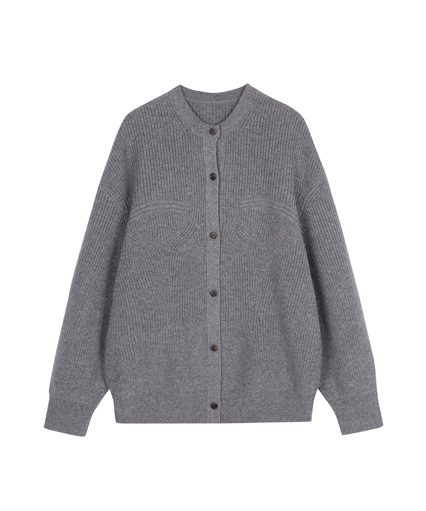 Oversized Unisex Ribbed-knit Cardigan