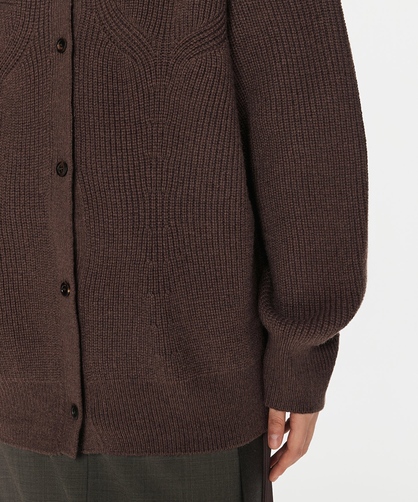 Oversized Unisex Ribbed-knit Cardigan