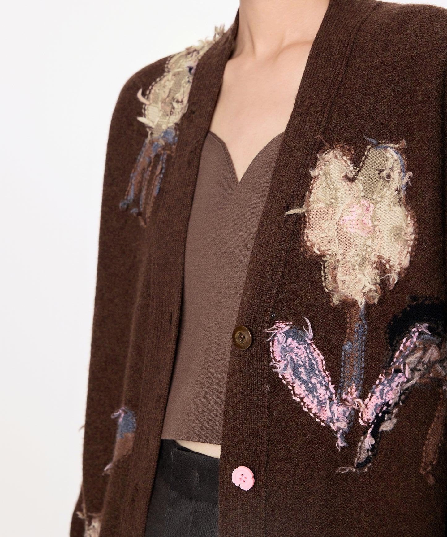 Vintage Floral-jacquard Cardigan