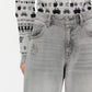 Butterfly Beaded Straight-Leg Jeans