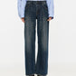 Butterfly Beaded Straight-Leg Jeans