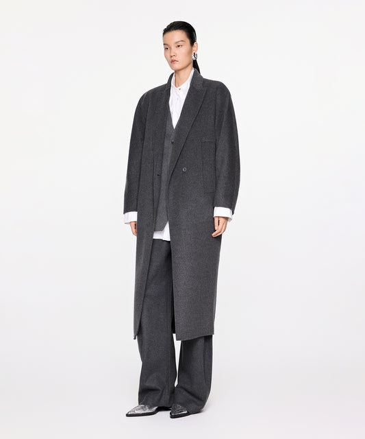 Elegant Cocoon Silhouette Long Coat