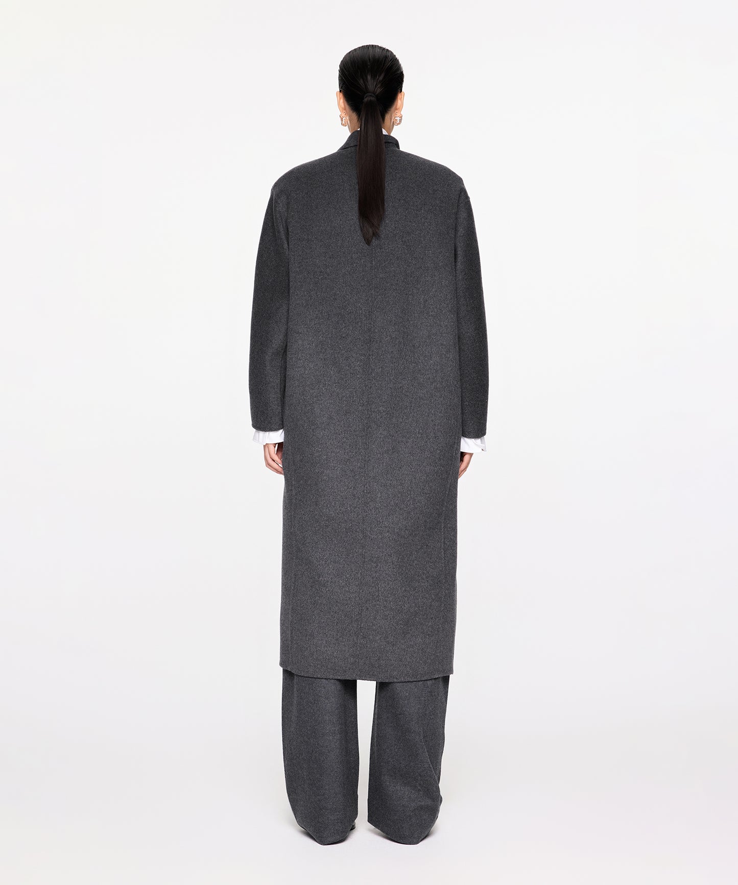 Elegant Cocoon Silhouette Long Coat