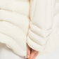 Asymmetrical Curved Quilted Down Jacket