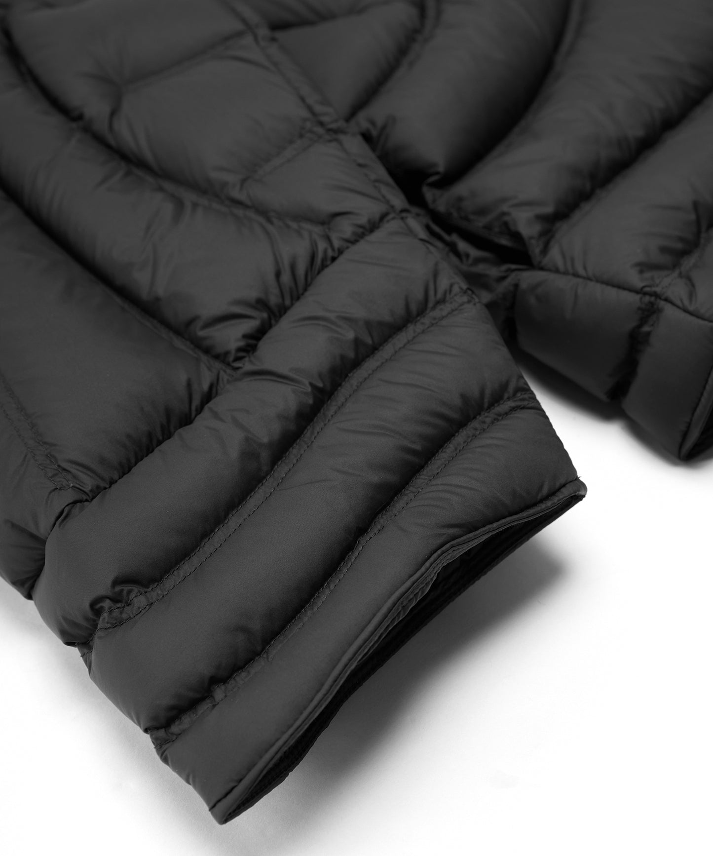 Asymmetrical Curved Quilted Down Jacket