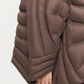 Asymmetrical Curved Quilted Down Jacket