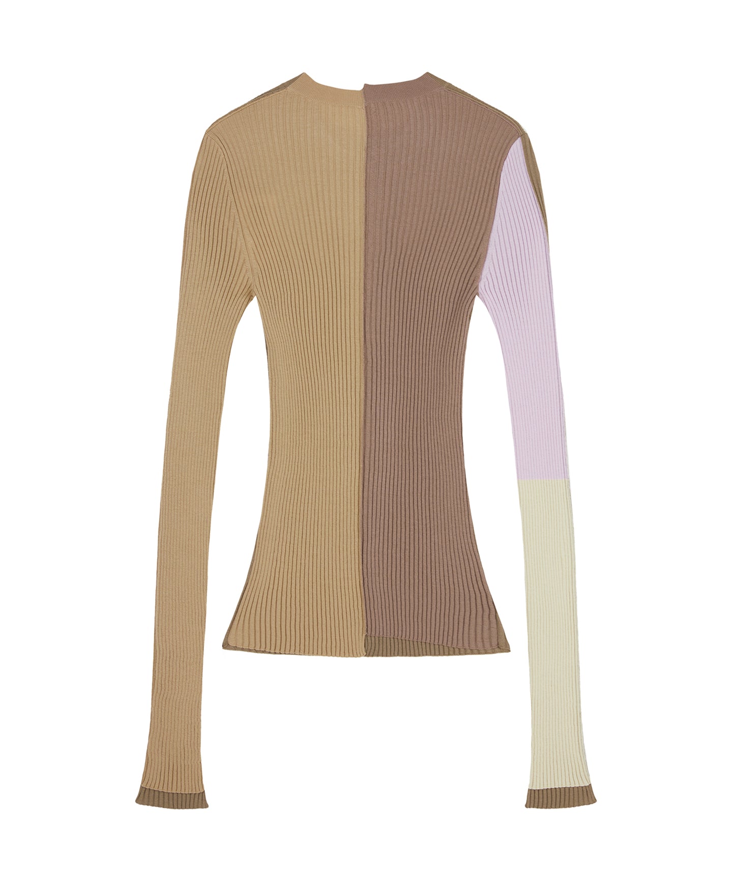 Color-block Slim-Fit Knit Pullover