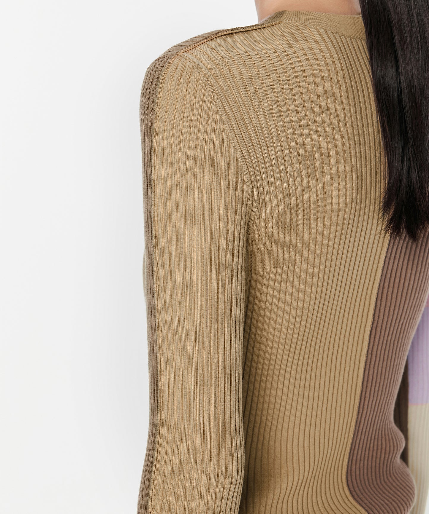 Color-block Slim-Fit Knit Pullover