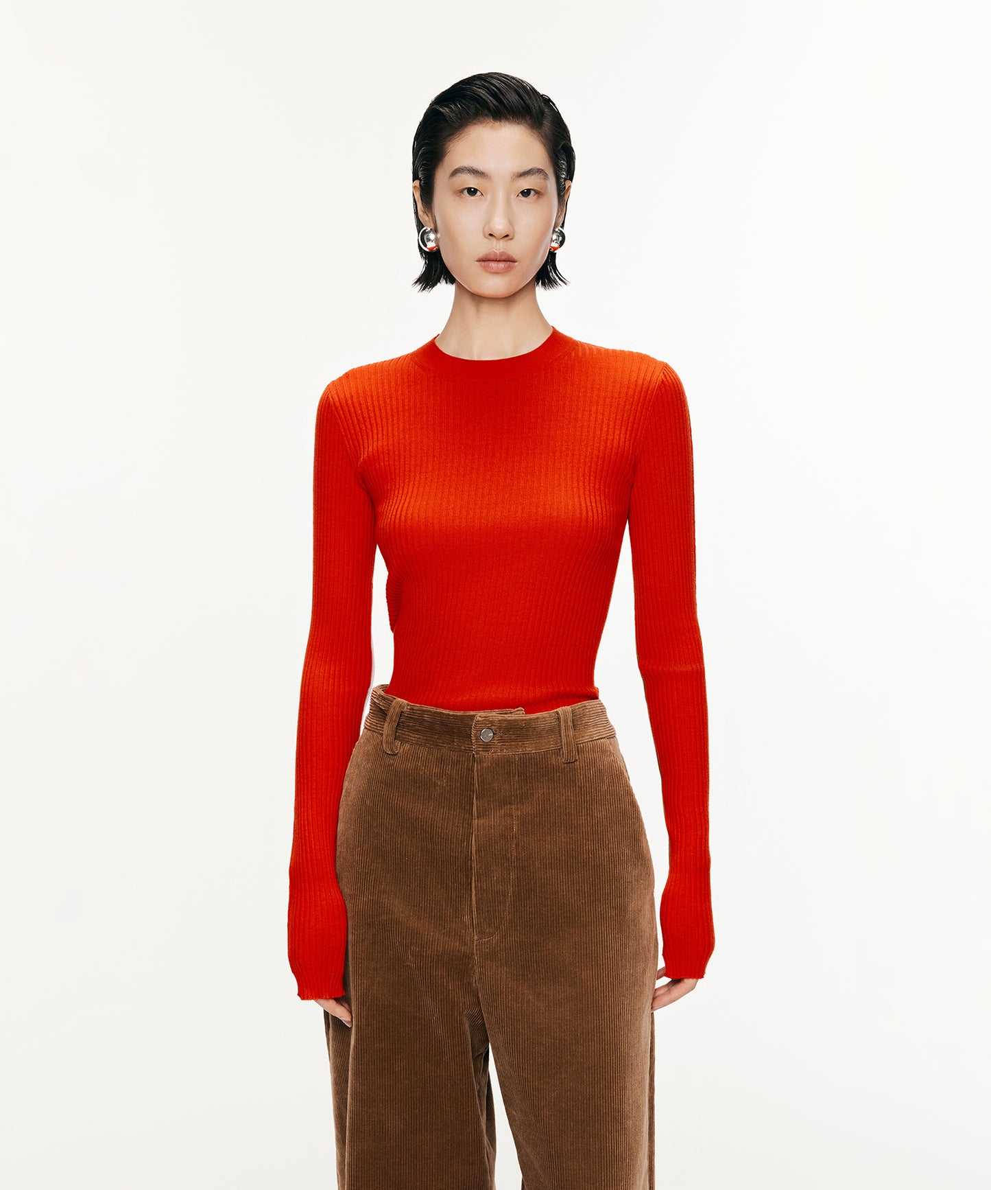 Color-block Slim-Fit Knit Pullover