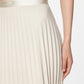 Elegant Faux Leather Pleated Skirt