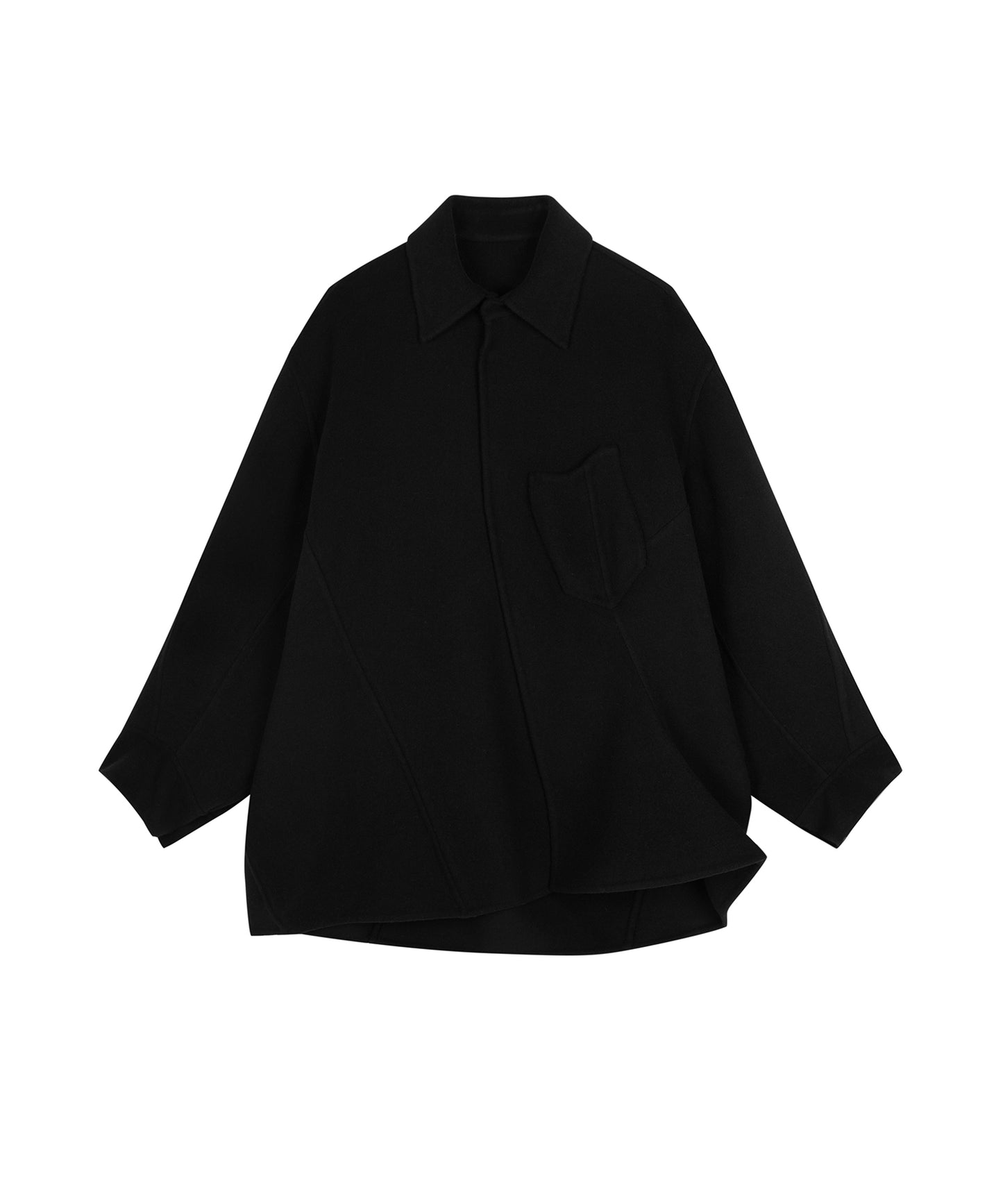 Asymmetrical Flow Shirt Jacket