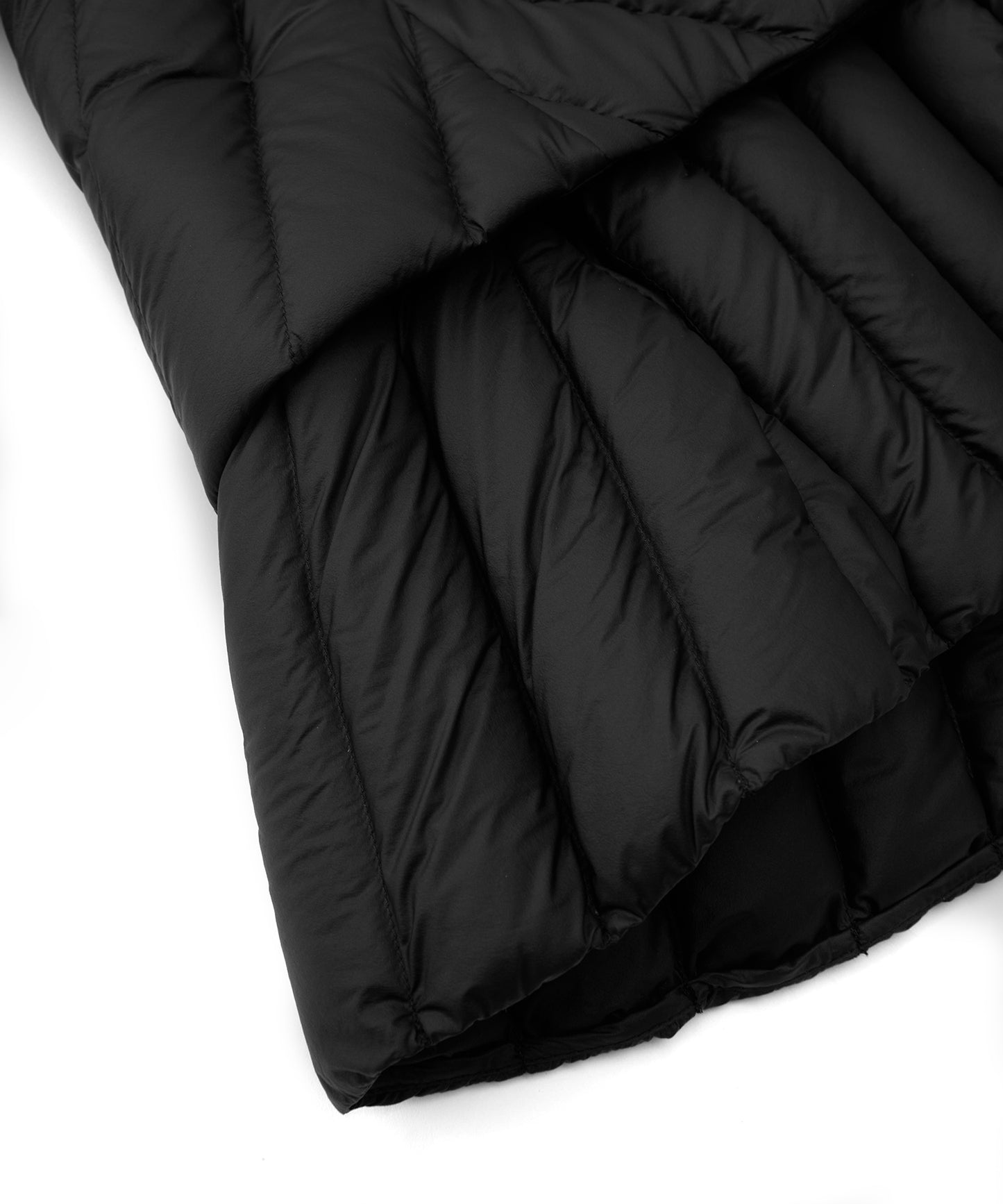 Layered Flare Quilted Down Jacket