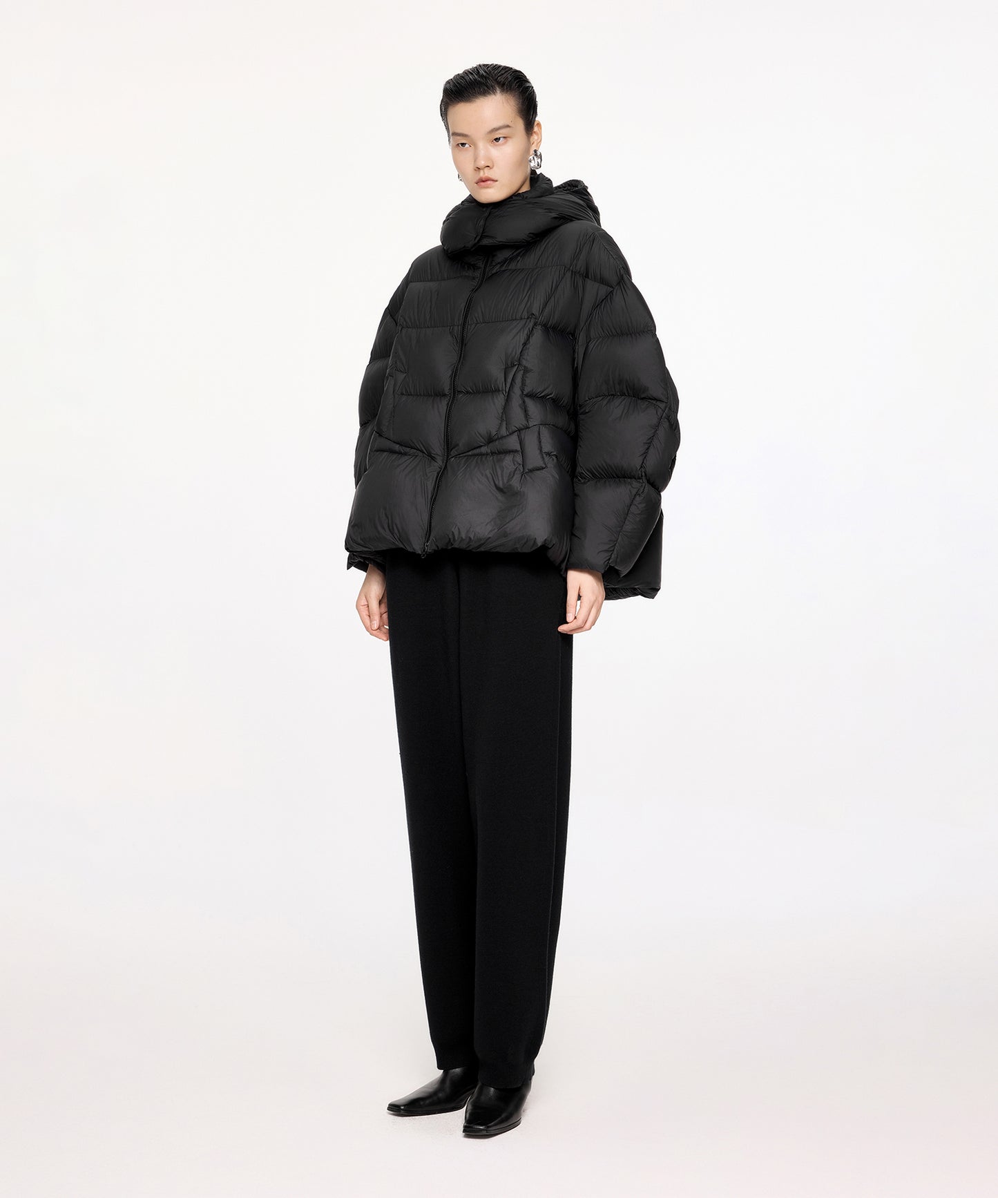 Removeble Hooded Short Down Jacket