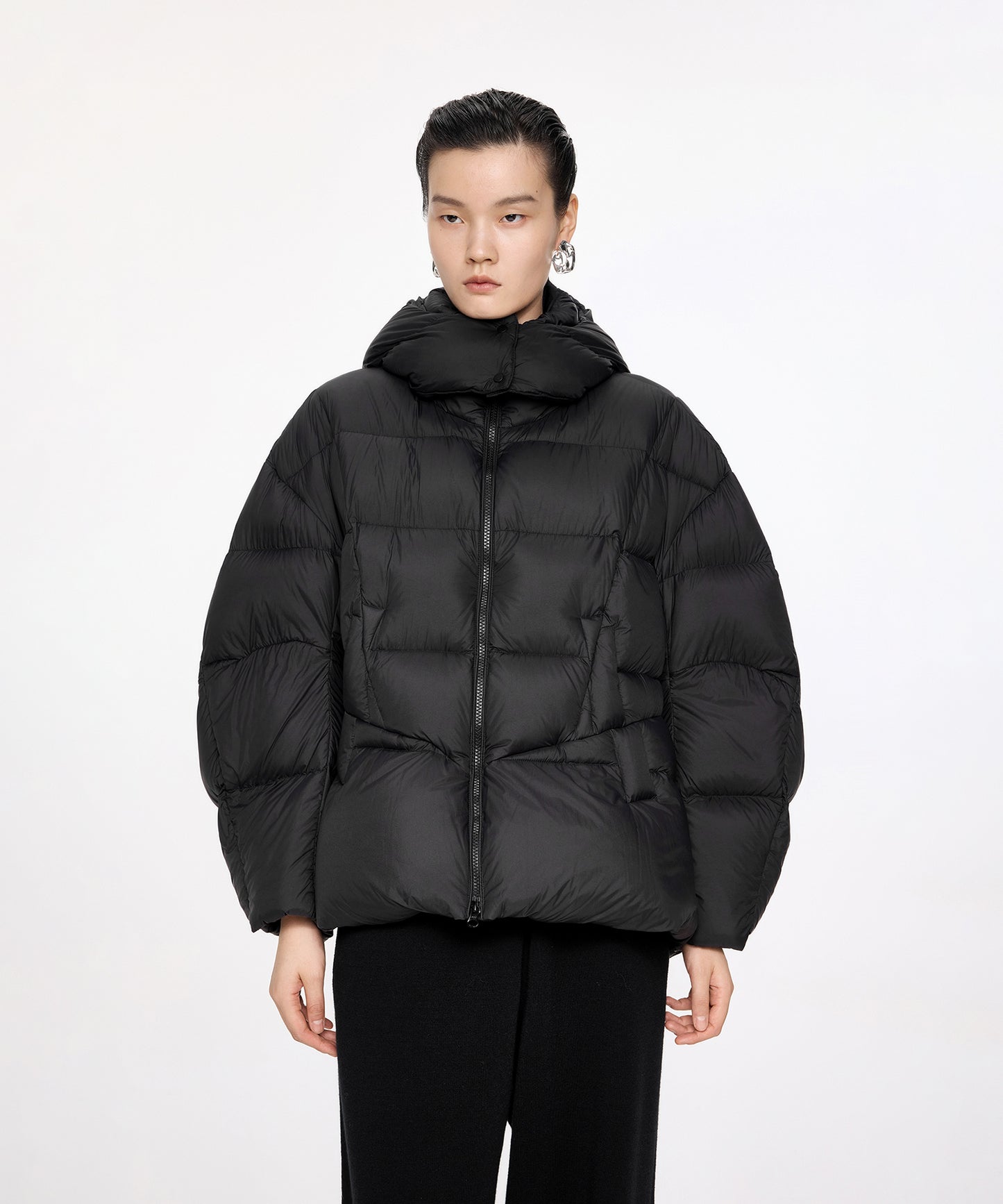 Removeble Hooded Short Down Jacket