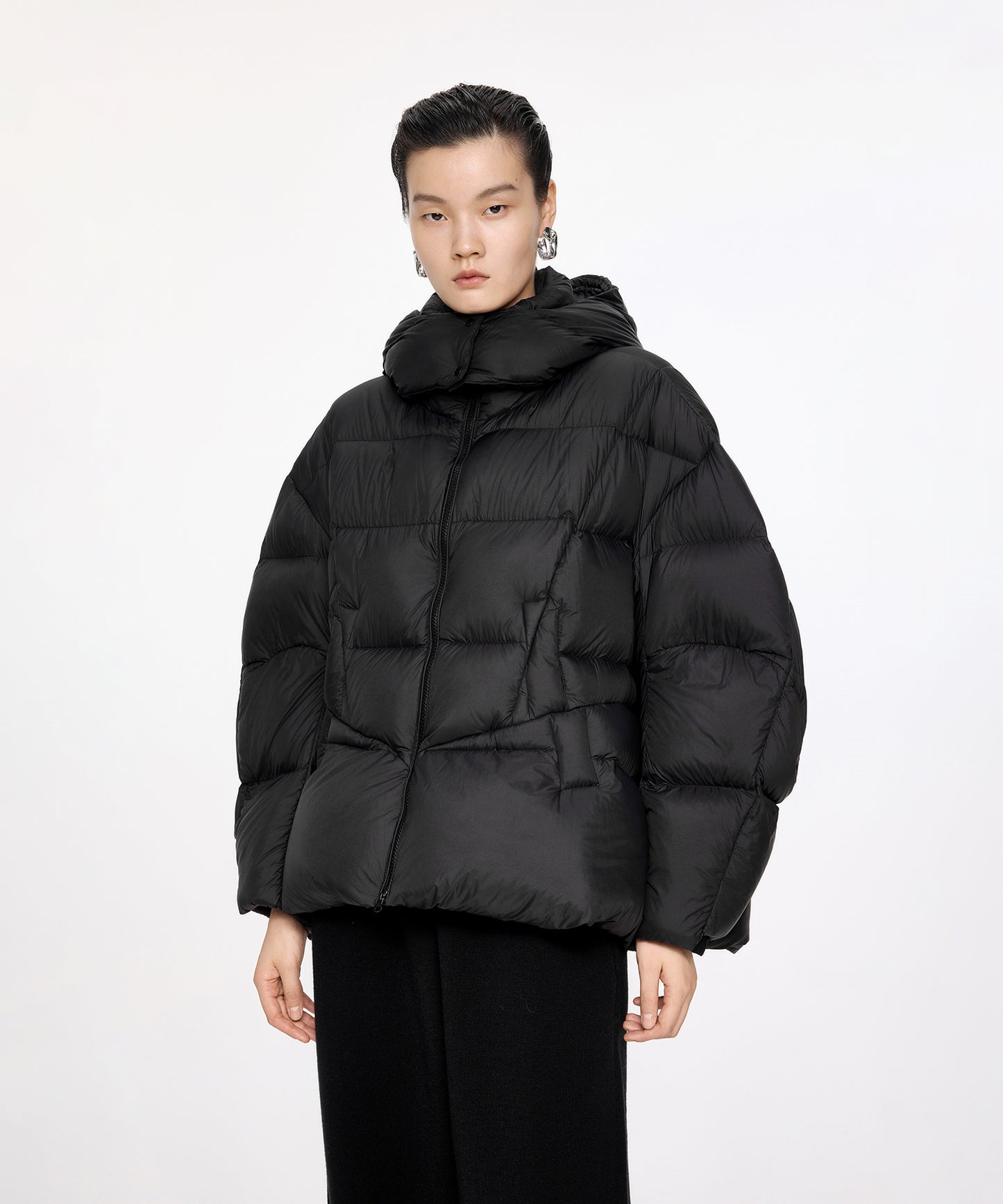 Removeble Hooded Short Down Jacket