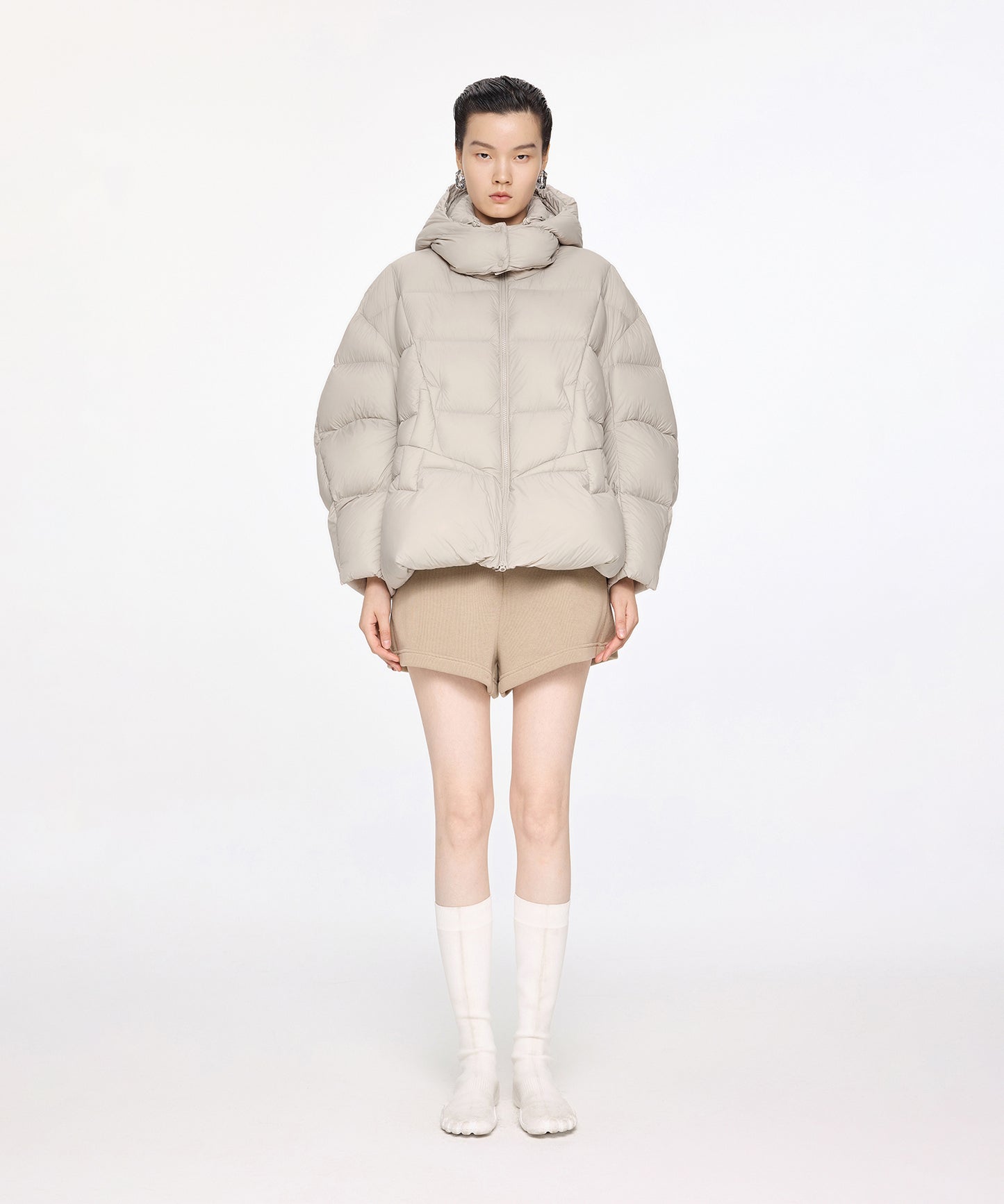 Removeble Hooded Short Down Jacket